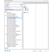 Administrador de tablas de resultados para el cálculo de tensiones y deformaciones