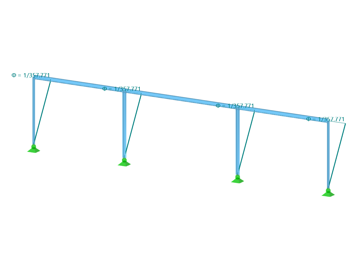 Pórtico de pabellón con imperfecciones
