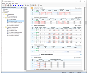 Informe con datos de un modelo de edificio