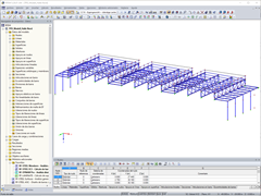 Modelo parcial del pabellón norte en RFEM (© Isenmann Ingenieure)