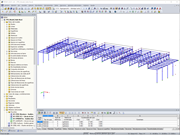 Modelo parcial del pabellón norte en RFEM (© Isenmann Ingenieure)