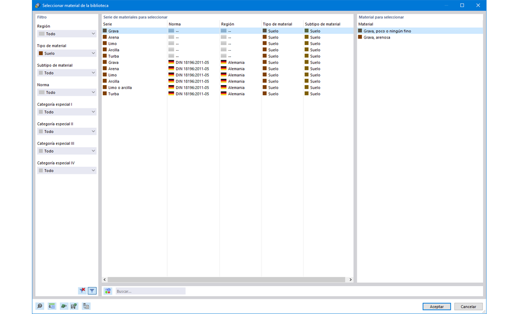 Suelos en la biblioteca de materiales