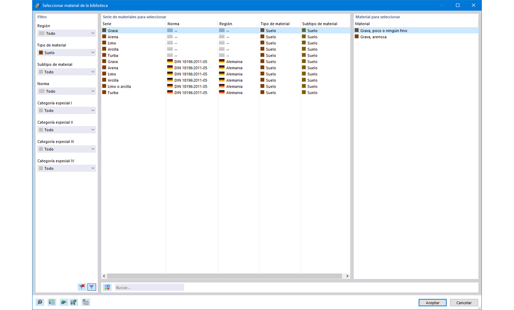 Suelos en la biblioteca de materiales