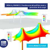 RFEM 6 \n y RWIND 2 | Transferencia del perfil de viento y generación de la carga