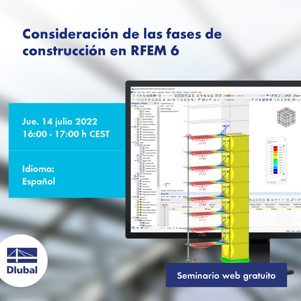 Consideración de las fases de construcción en RFEM 6