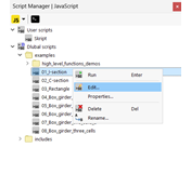 Editar script en el "Administrador de scripts"