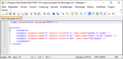 Script XML de la máscara de entrada