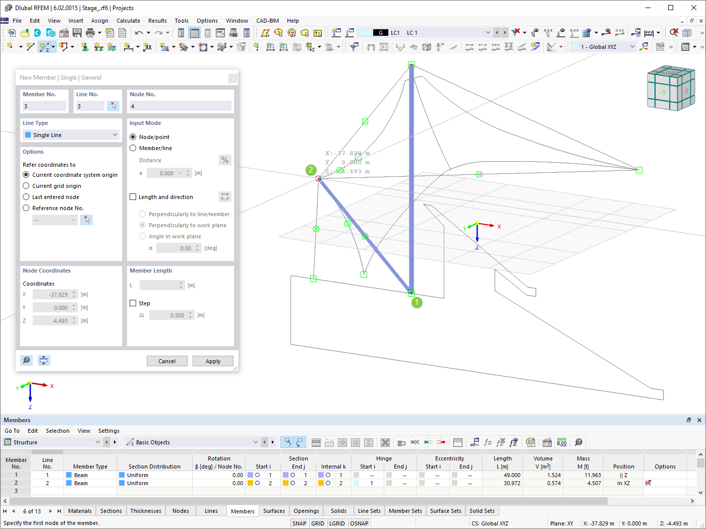 Definición de elemento de arriostramiento
