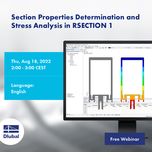 Determinación de las propiedades de secciones y análisis de tensiones en RSECTION 1