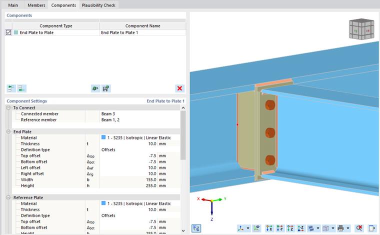 Configuración del componente del cuadro de diálogo