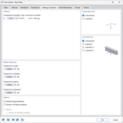 Cuadro de diálogo "Nuevo modelo. Datos básicos", pestaña "Configuración y opciones"