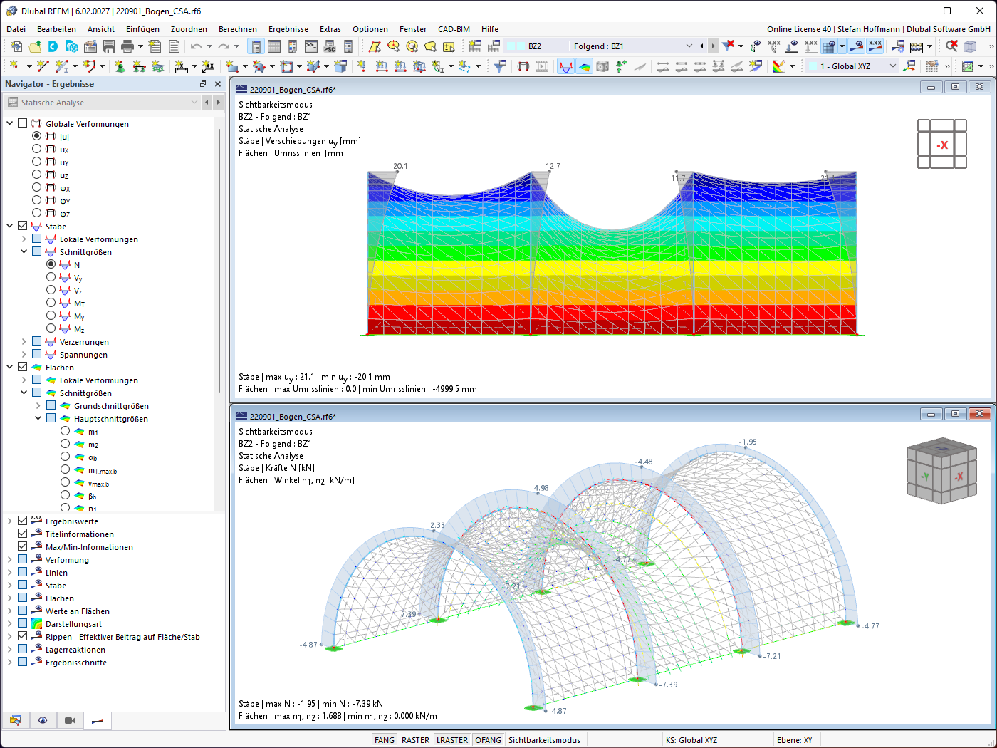 Membrana soportada por arco con apoyo de montaje (CSA)