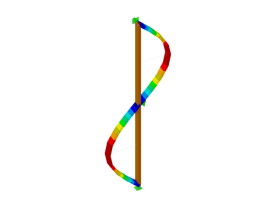 Modelo 003706 | Columna con soporte intermedio