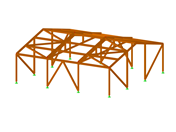 Estructura de nave de madera