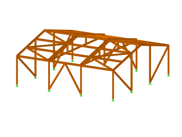 Estructura de nave de madera