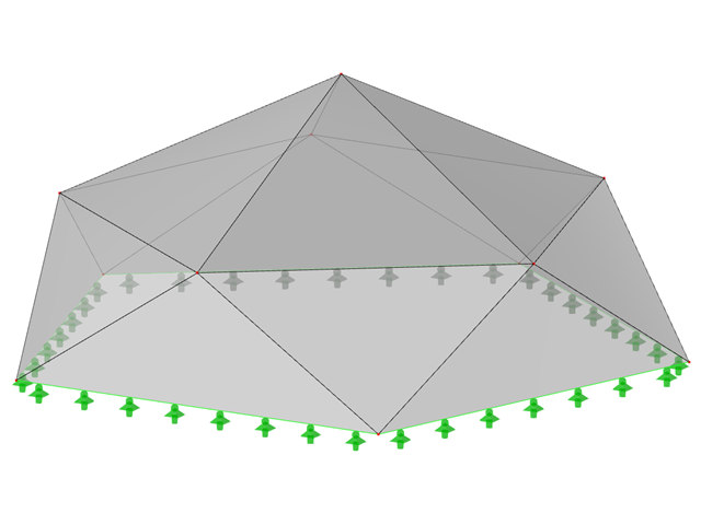 ID del modelo 502 | 034-FPC022-a | Estructura piramidal pentagonal plegada