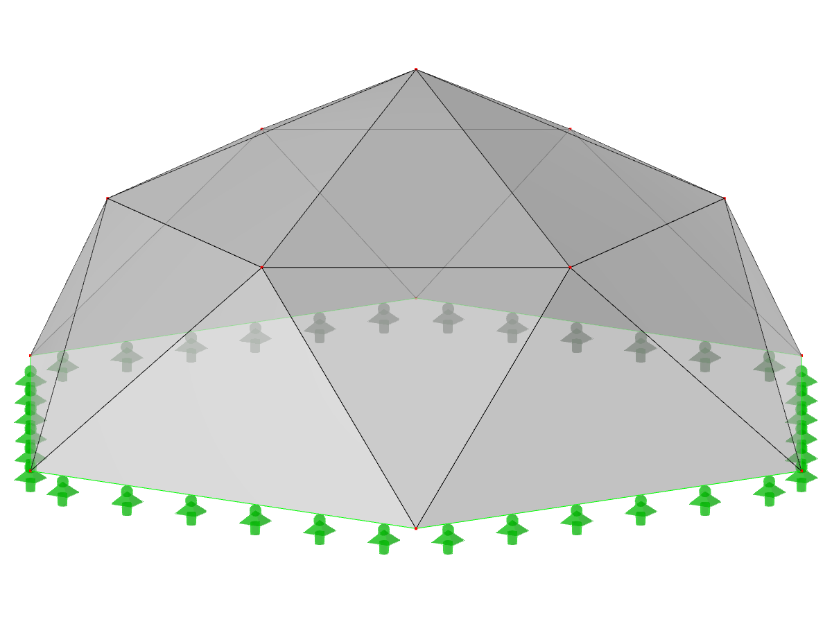 Modelo ID 1323 | 034-FPC023-b (variante más general de 034-FPC023-a) | Sistemas de estructuras plegadas piramidales. Superficies triangulares plegadas. Planta poligonal