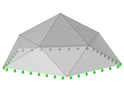 Modelo ID 1326 | 034-FPC022-b (más variante general de 034-FPC022-a) | Sistemas de estructura plegada piramidal. Superficies triangulares plegadas. Planta pentagonal