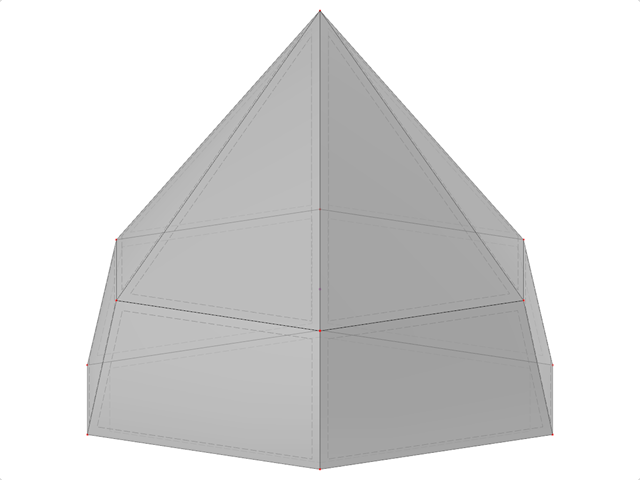 ID del modelo 2203 | SLD033 | Pirámide con parte inferior cónica