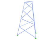 ID de modelo 2315 | TST012-a | Torre de celosía | Plano triangular | K-diagonales derecha