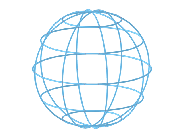ID de modelo 2901 | SPH002 | Esfera | Meridianos circulares y paralelos