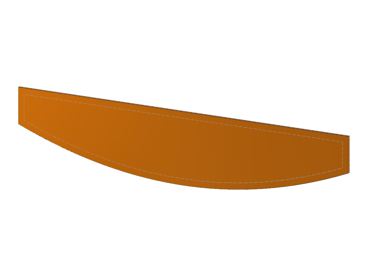 Viga de madera en forma de vientre de pez con sección rectangular y curva parabólica, mostrando elegancia estructural.