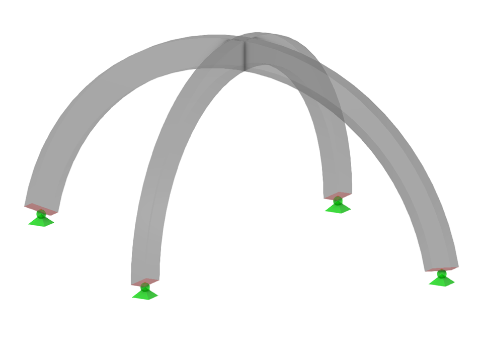 Modelo ID 3208 | ARS001c | Viga arqueada | Intersección | Circular