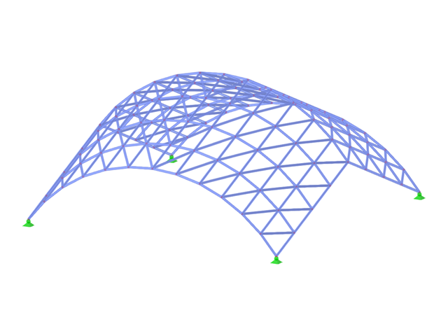 ID del modelo 3592 | TSC002 | Sistema de celosía para planos con curvas simples