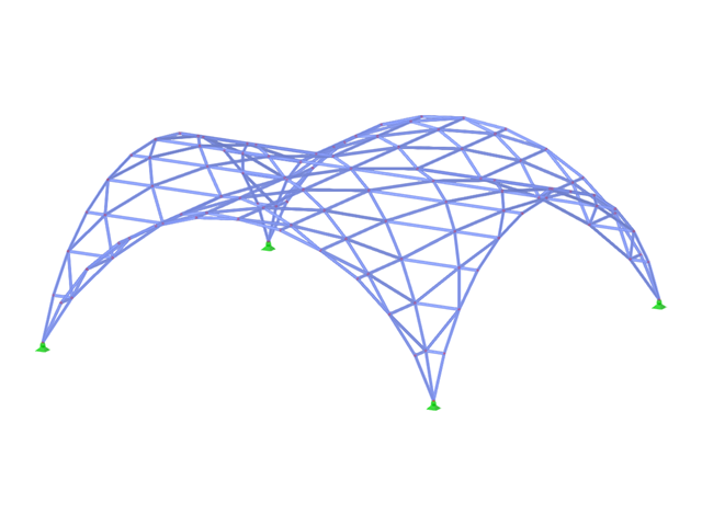 ID de modelo 3603 | TSC004 | Sistema de celosía para planos de curvas simples