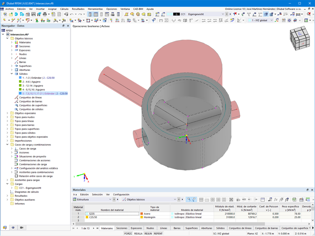 Característica 002555 | Intersección de superficies curvas y sólidos