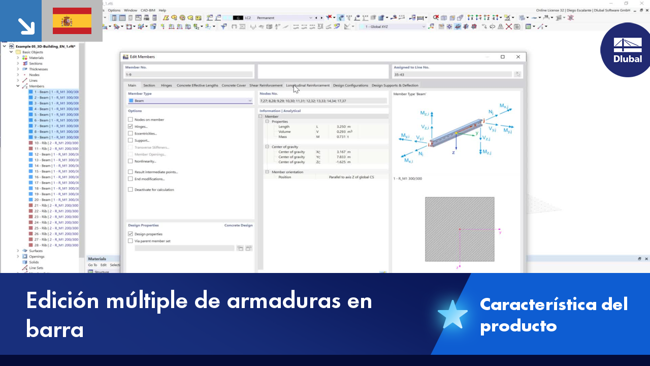 Technische Darstellung zur effizienten Bewehrungsbearbeitung in Baustrukturen speziell für Ingenieure.