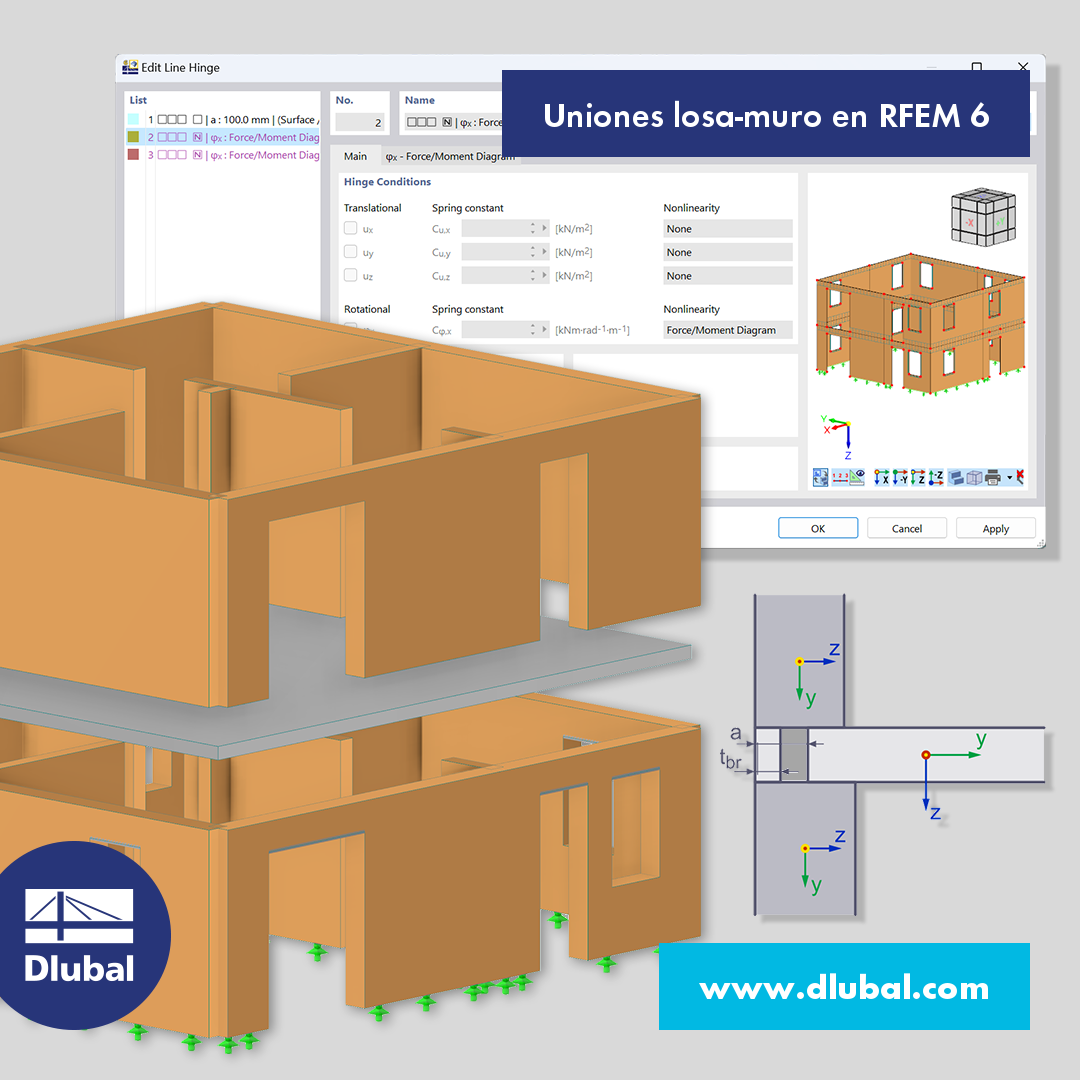Uniones losa-muro en RFEM 6