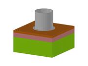 Tanque de hormigón en la composición del suelo