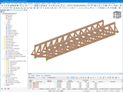 Modelo de pasarela de madera en RFEM | © SIDO Madera