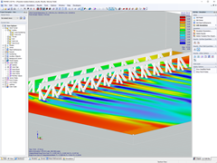 Simulación del flujo de viento en la estructura de un puente
