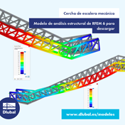 Estructura de celosía de una escalera mecánica