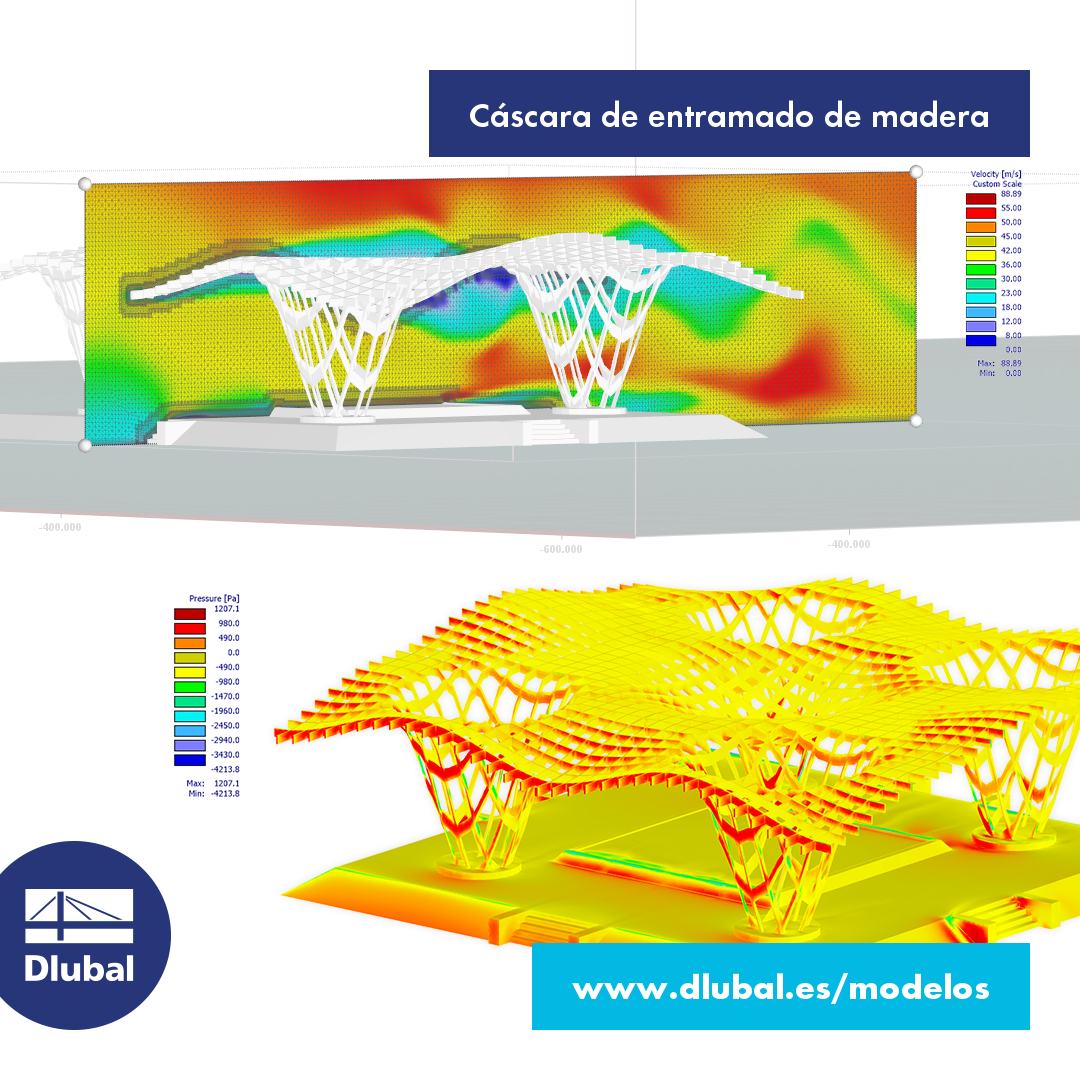 Cáscara de entramado de madera