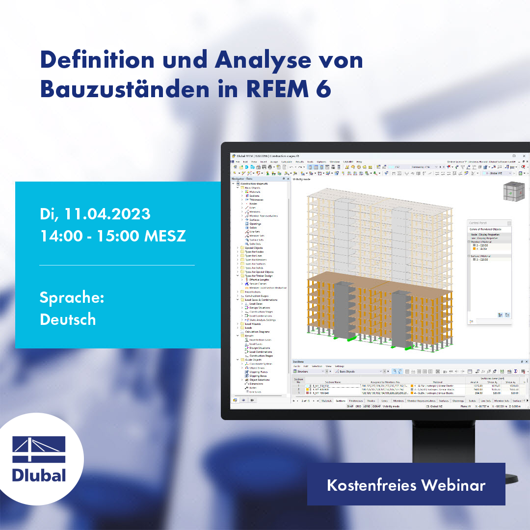 Definición y análisis de etapas de construcción en RFEM 6