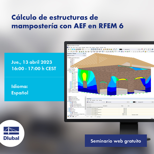 Cálculo de estructuras de mampostería con AEF en RFEM 6