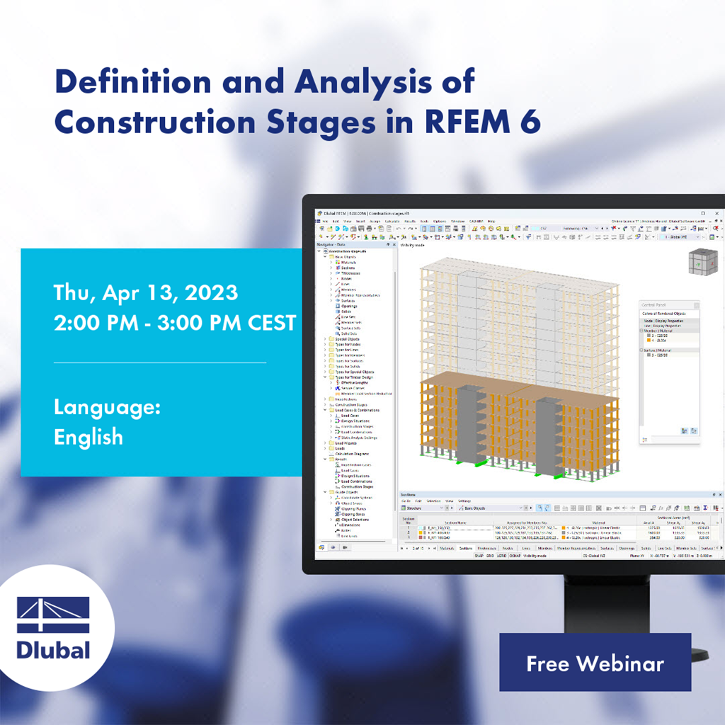 Definición y análisis de fases de construcción en RFEM 6