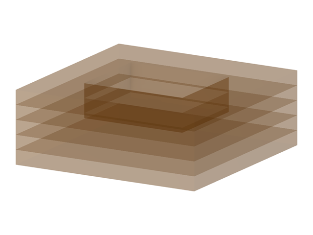 Modelo 003964 | FUP001 | Macizo de suelo con cimentación rectangular