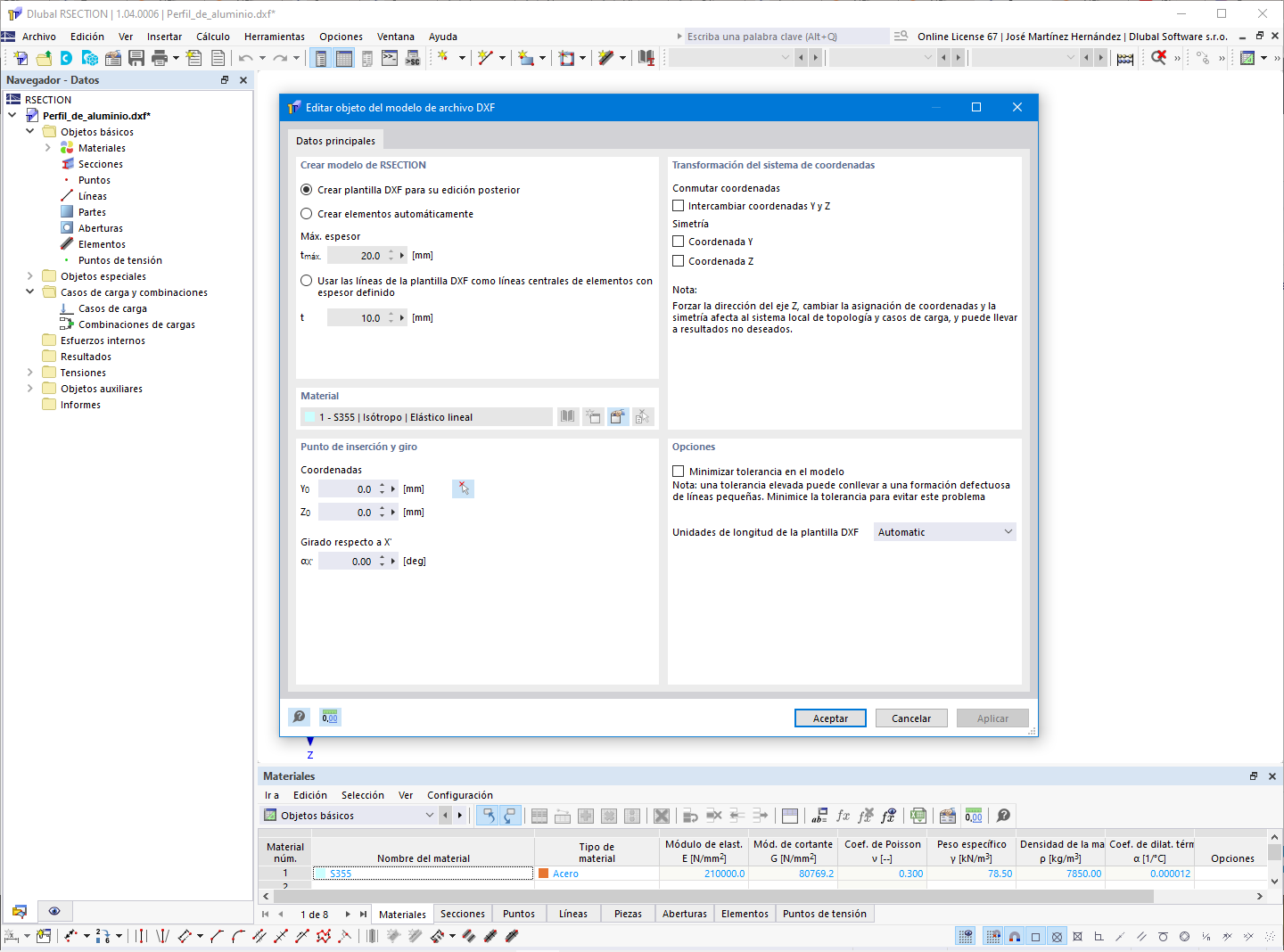 Edición del objeto del modelo de archivo DXF
