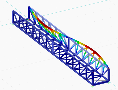 Análisis de estructuras de acero en RFEM 6 y RSTAB 9 utilizando el ejemplo de un puente de celosía