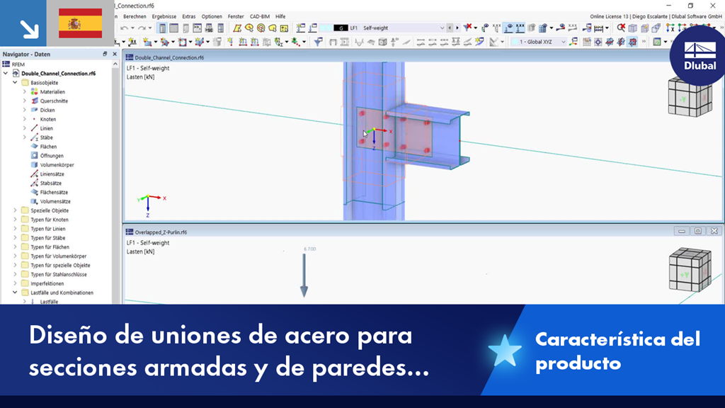 Cálculo de uniones de acero para secciones compuestas de paredes delgadas en el diseño estructural