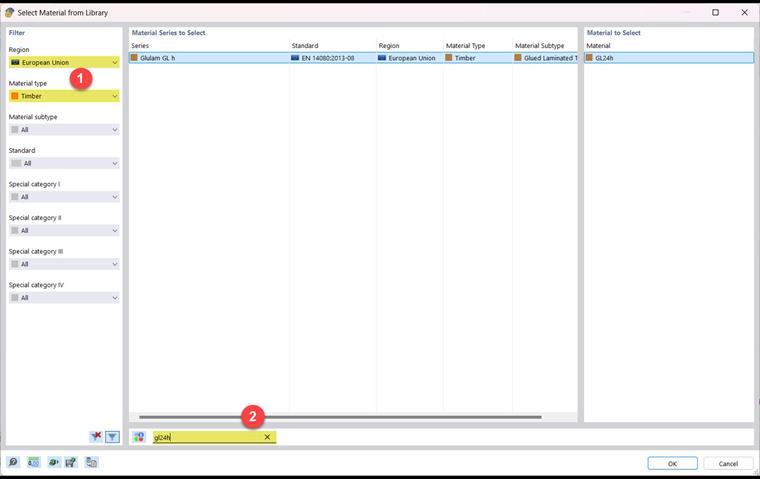 Seleccionar material