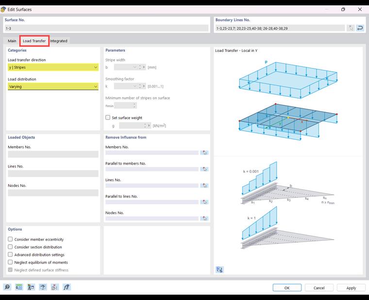 Configuración de transmisión de carga