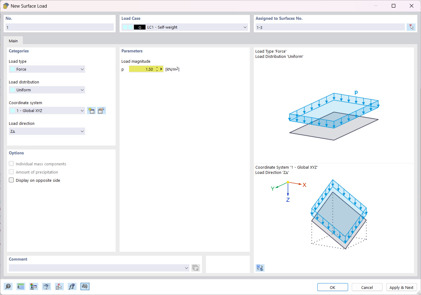 Nueva carga superficial