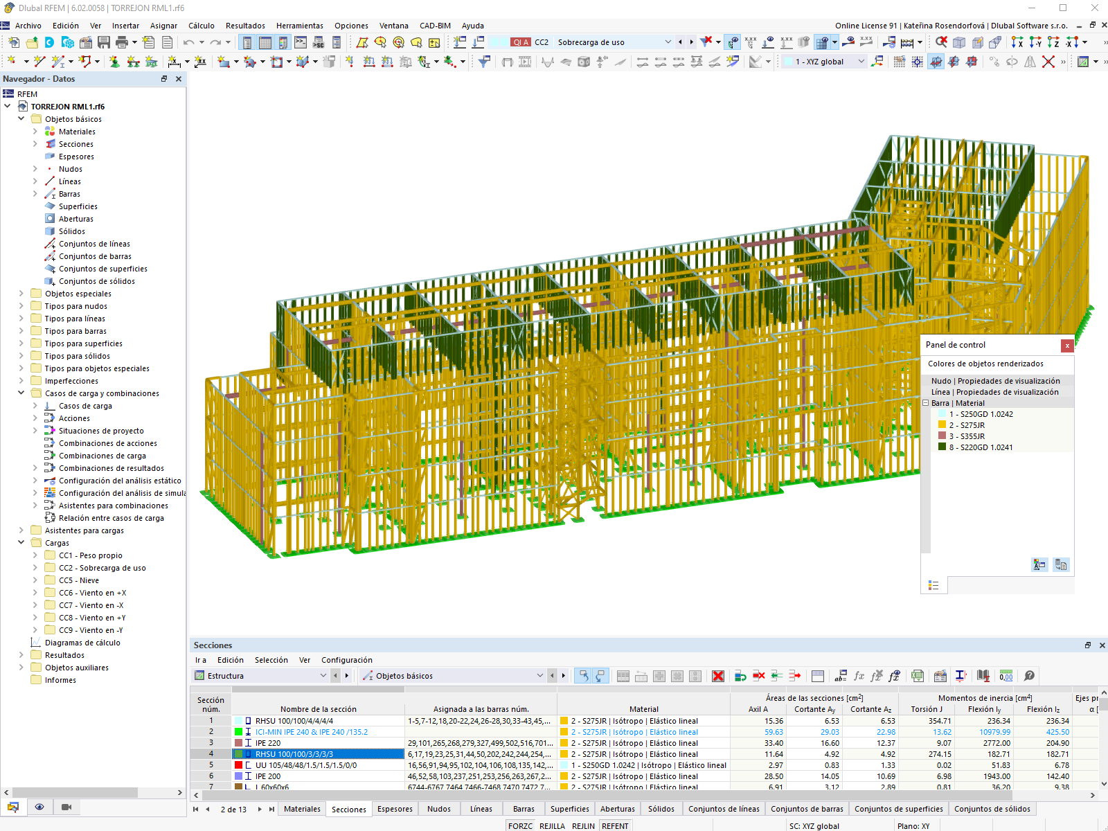 El edificio 1 en el modelo de RFEM (© AFCA Teccon)