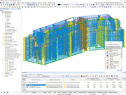 El edificio 2 con secciones por colores (© AFCA Teccon)