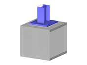 Modelo 004145 | Pilar de sección en I con bloque de cimentación